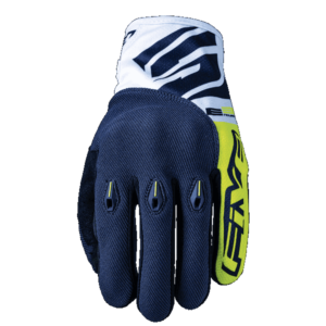 gants-motocross-enduro-five gloves-fluo-yellow-blue-face