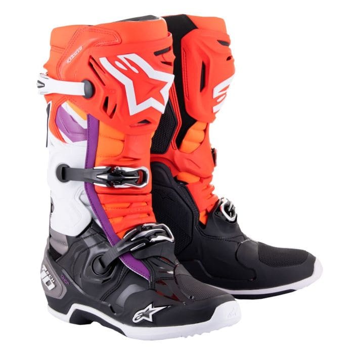 bottes-motocross-alpinestars-tech10-boots-black-red-neon-orange-neon