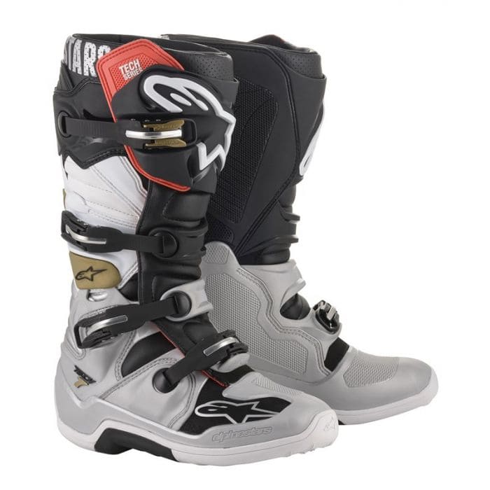 bottes-motocross-alpinestars-tech7-boots-noir-argent-or-blanc
